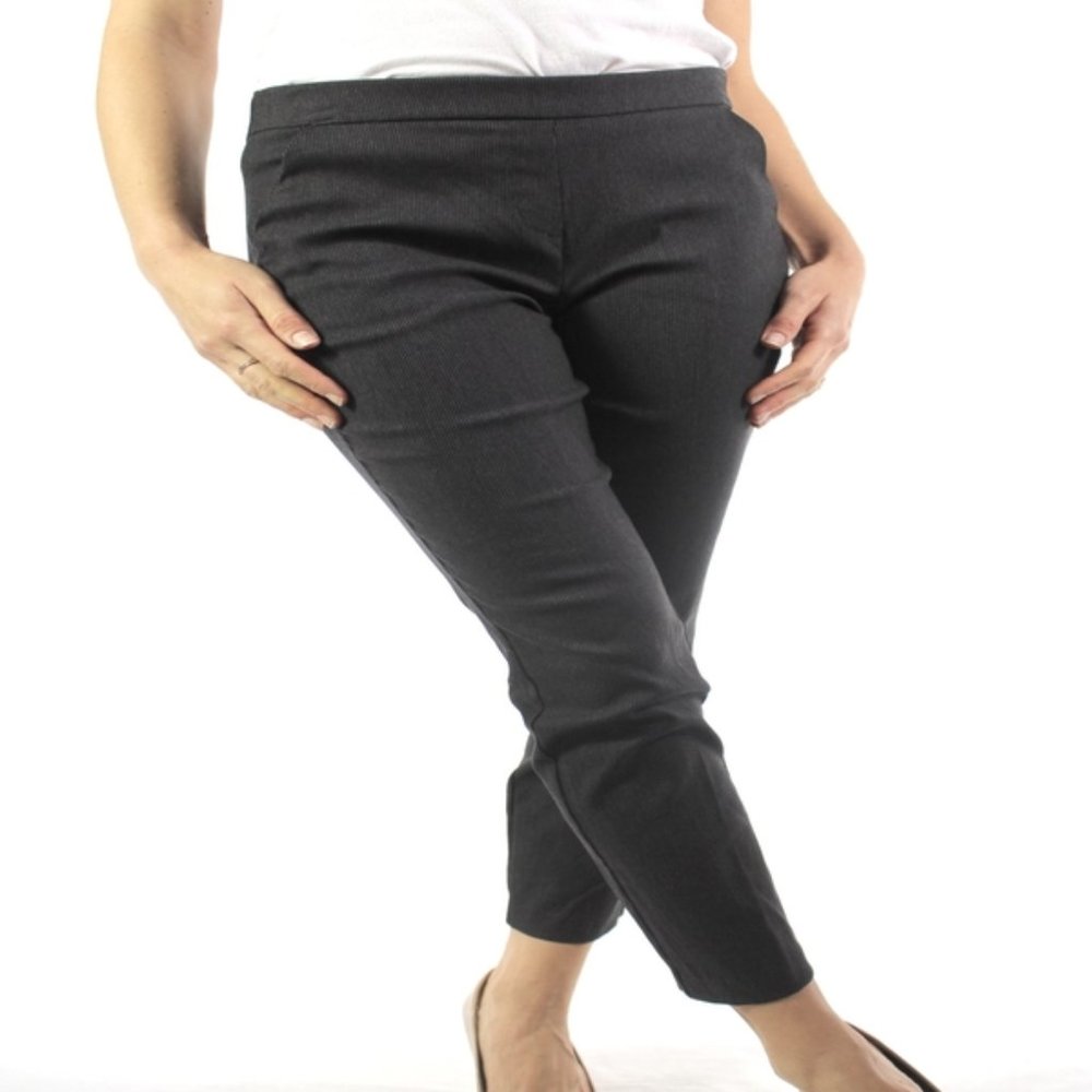 Women's Skinny Fit Striped Ankle Pants